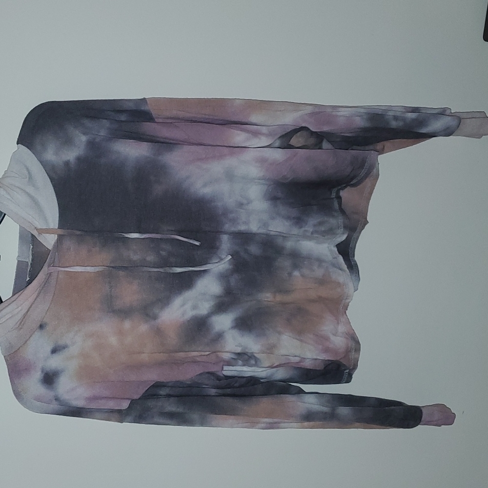 Cropped hooded sweatshirt